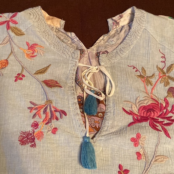 Johnny Was‎ VIVIANA EFFORTLESS SCARF BLOUSE Size Medium (see Measurements) - Picture 10 of 14